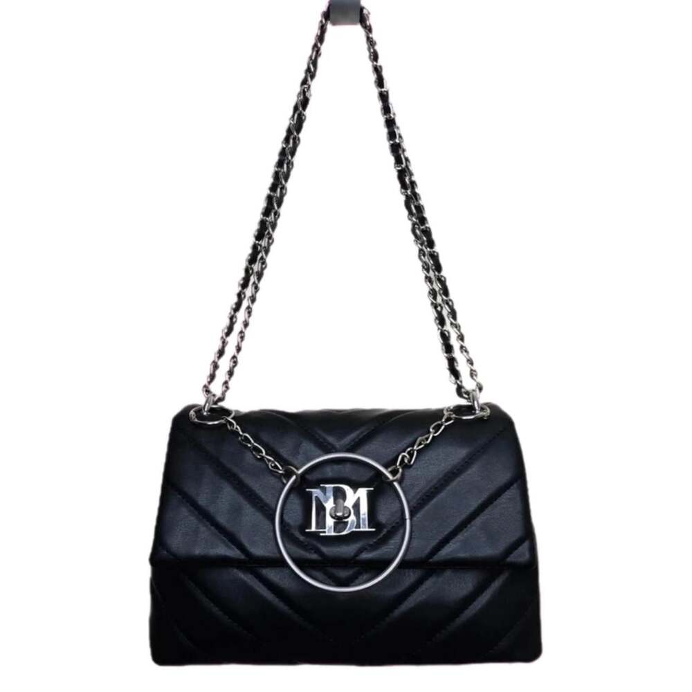 Badgley Mischka BM-4146 Quilted Vegan Leather Crossbody Bag